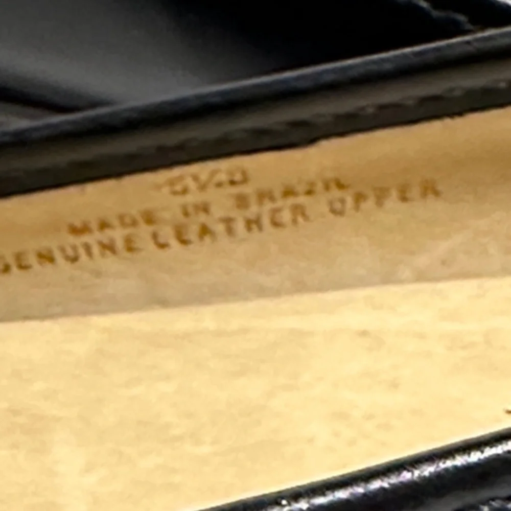 Talbots Black Leather Penny Loafer Flats Size 5.5
